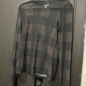 & Other Stories Dark Sheer Top